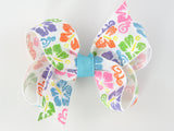 Hawaiian flowers hair bow