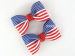 American flag 4th of july hair bow s for baby girls