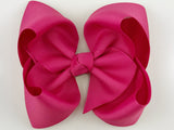 bright pink 5 inch hair bow