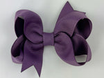 dark dusty purple baby girl 3 inch hair bow