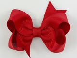 red 3 inch baby girl hair bows