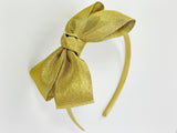 gold bow headband