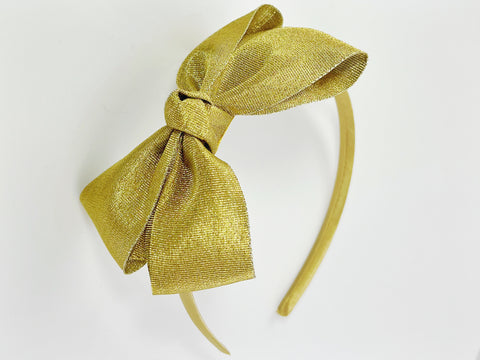 gold bow headband