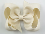 ivory hair bow for girls