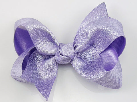 light purple glitter baby girl 3 inch hair bow