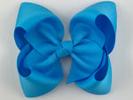 bright island blue hair bow