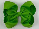 bright apple green 5 inch hair bow