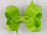 lime green baby girl 3 inch hair bow