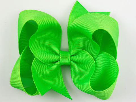 neon green hair bow