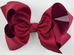 dark red hair bow