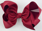 dark red hair bow