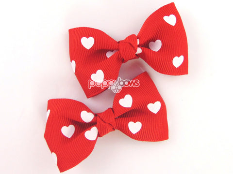 Valentines day hair bows for little girls, babies