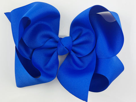 blue hair bow for girls