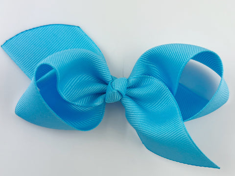 teal blue hair bow