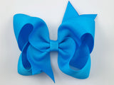 blue hair bow for girls