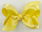 yellow satin hair bow