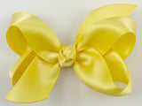 yellow satin hair bow