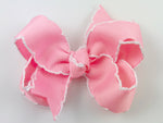 Cotton Candy Pink Moonstitch 3 Inch Hair Bow