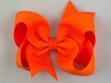 neon orange hair bow
