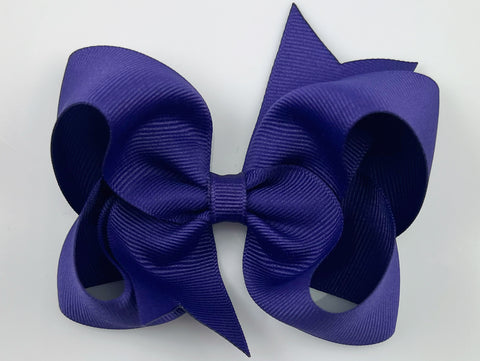 dark purple hair bow for girls