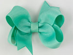 blue green 3 inch baby girl hair bows