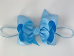 baby blue bow headband