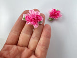 Baby Hair Clips - Two-Tone Pink Cabbage Roses