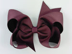 burgundy wine hair bow