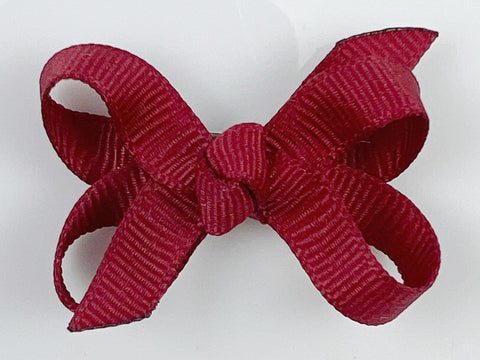 cranberry wine dark red hair bow