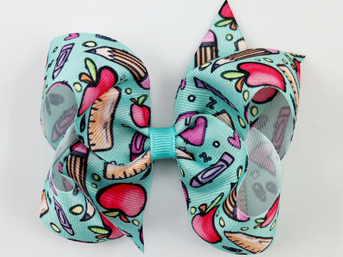 back to school hair bow