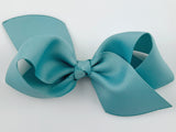 sea blue green hair bow
