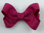 small fuchsia dark pink hair bow