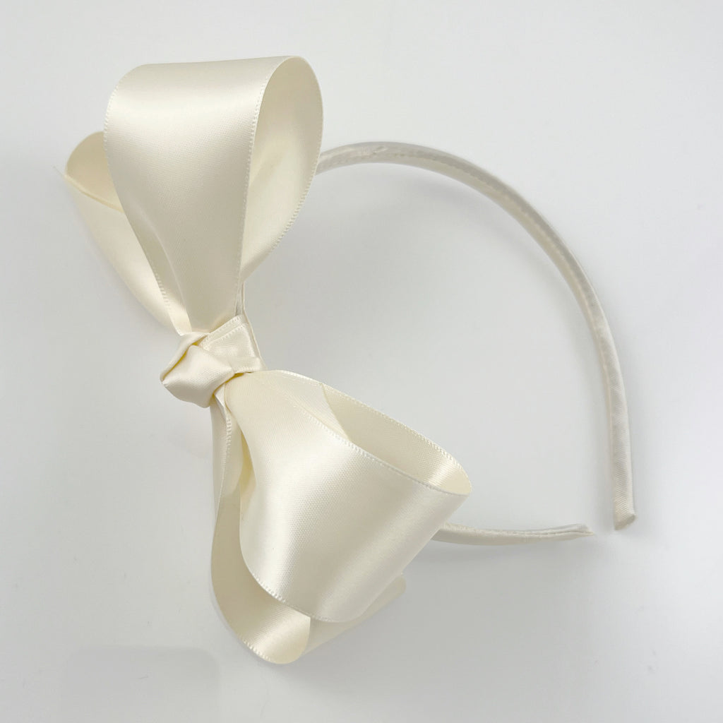 Satin bow detailed headband