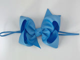 sky blue baby girl's bow headband
