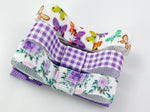 purple hair bow clips for babies, for girls