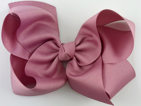 mauve hair bow for girls