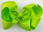 lime green hair bow for girls