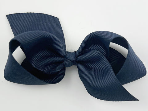 navy blue hair bows