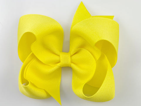 yellow hair bow for girls