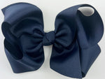 navy blue hair bow for girls