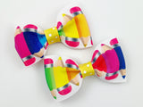 first day of school pencil hair bows for girls