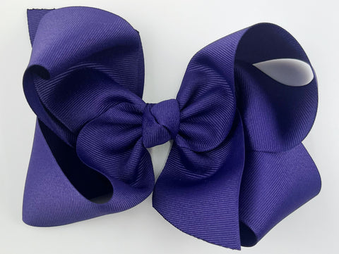 dark purple hair bow