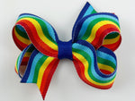 rainbow hair bow