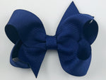 light navy blue baby girl 3 inch hair bow