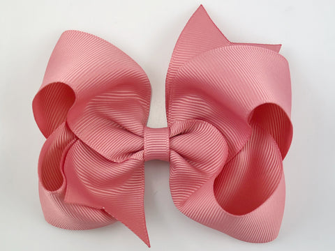 dusty rose pink hair bow