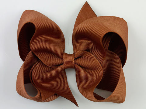 rust burnt orange hair bow for baby girl