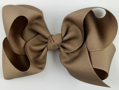 taupe hair bow for girls