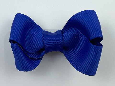 small 2 inch royal blue hair bow for baby girls