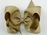 khaki hair bow
