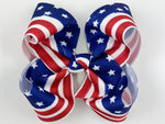 american flag hair bow